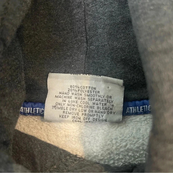 Vintage University of Kansas hooded sweatshirt. Size Medium. - Picture 5 of 5